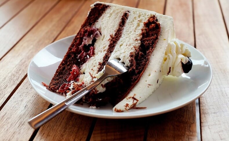 Black Forest Cake - chocolate, cherries, and whipped cream. So luscious!